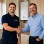 plumber and happy customer